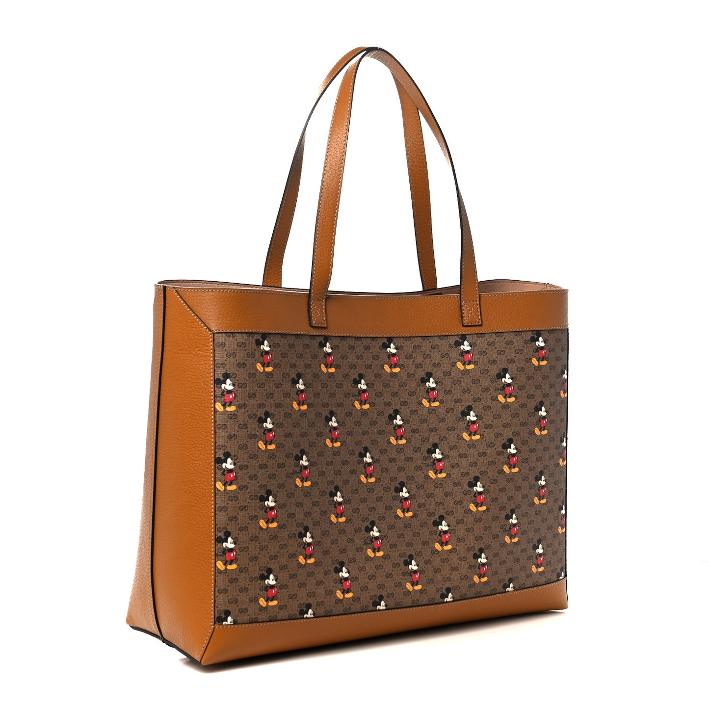 X DISNEY Mini Vintage GG Supreme Monogram Mickey Mouse Large Shopping Tote Beige Vintage Sun Oil