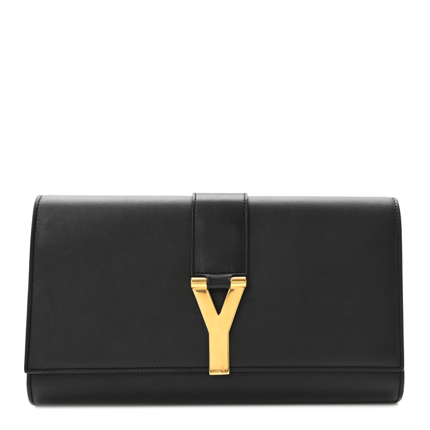 Saint Laurent Calfskin Classic Y Ligne Clutch Black Black 1 of 6