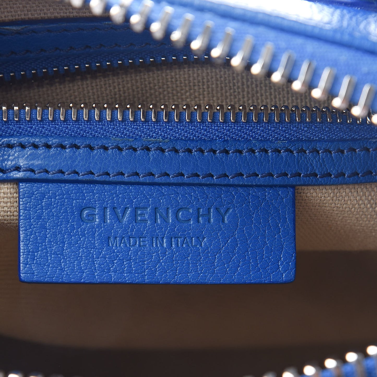 Sugar Goatskin Mini Antigona Indigo Blue