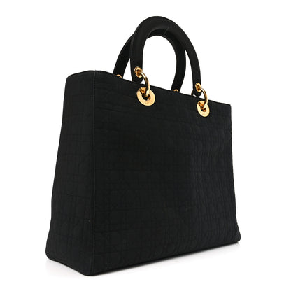 Christian Dior Nylon Cannage Large Lady Dior Black 3 of 10