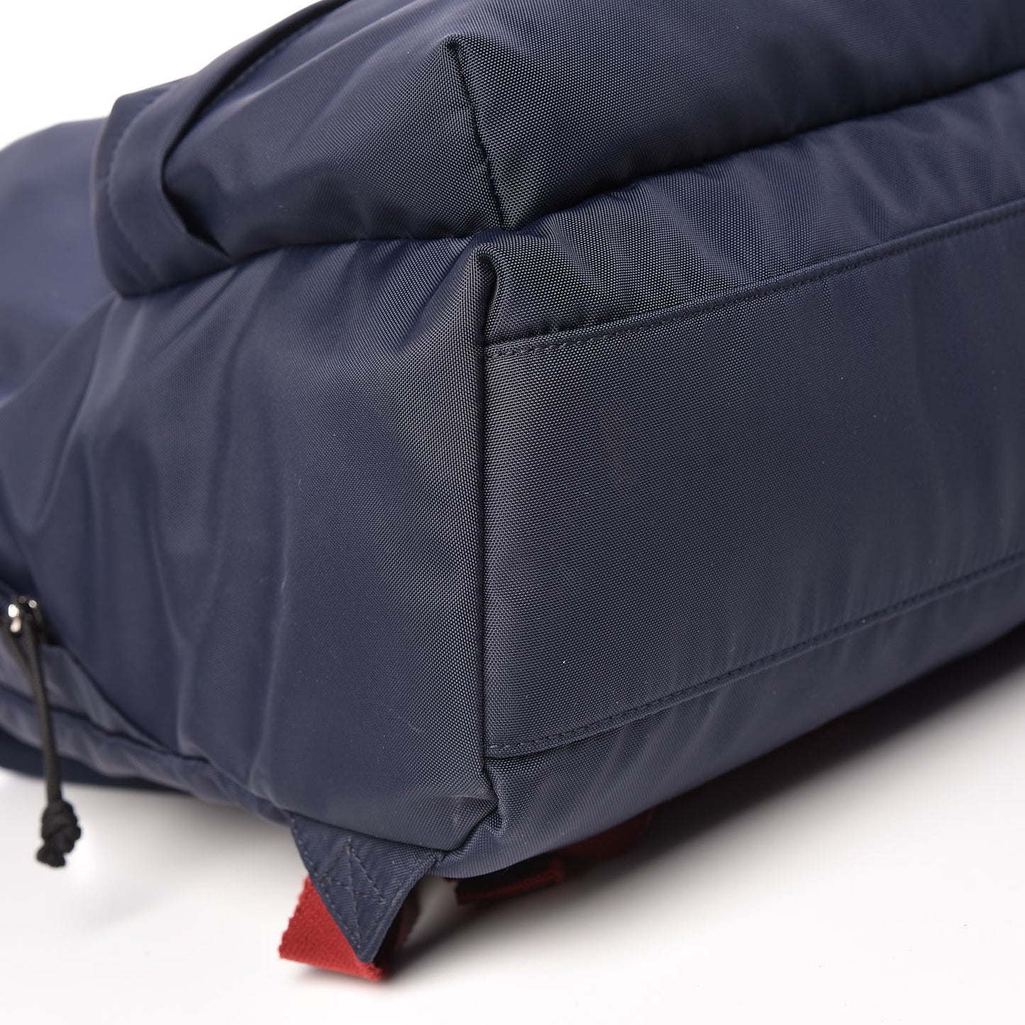 Sport Nylon Logo Embroidered Wheel Backpack Navy Blue Red