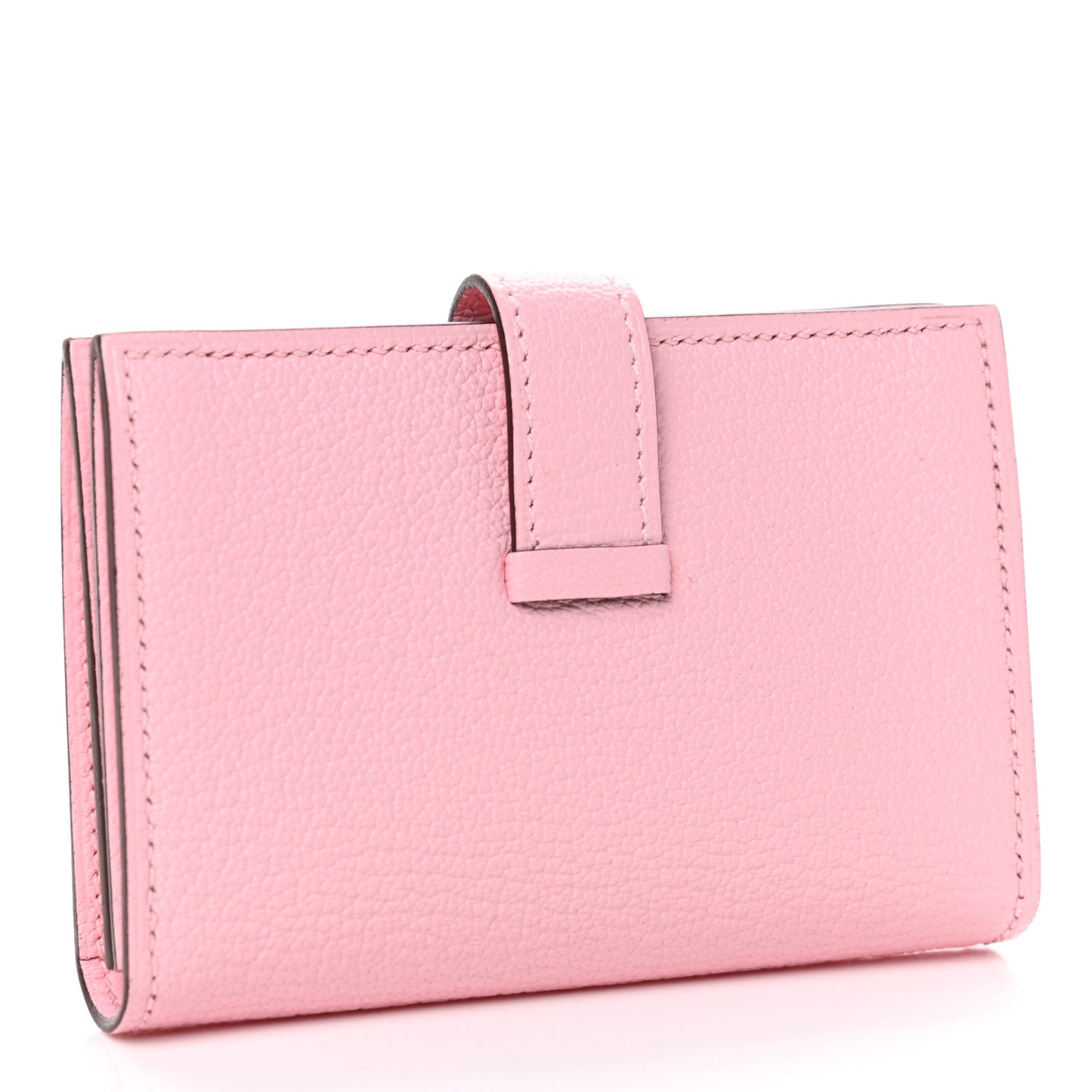 Chevre Mysore Bearn Card Holder Wallet Rose Sakura