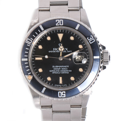 Rolex Stainless Steel 40mm Oyster Perpetual Submariner Date Watch Black 16610 1 of 8