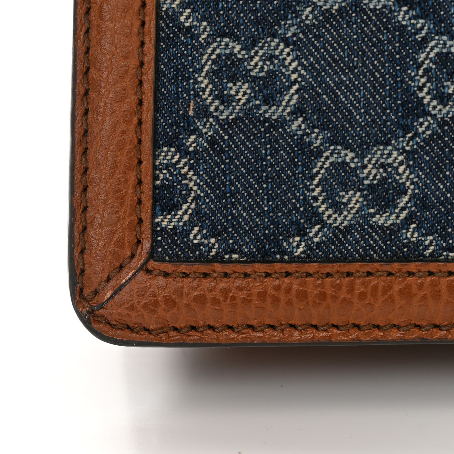 New Denim GG Monogram Dollar Calfskin Enamel Mini Dionysus Shoulder Bag Blue Tea Cuir Epilog Electric Blue