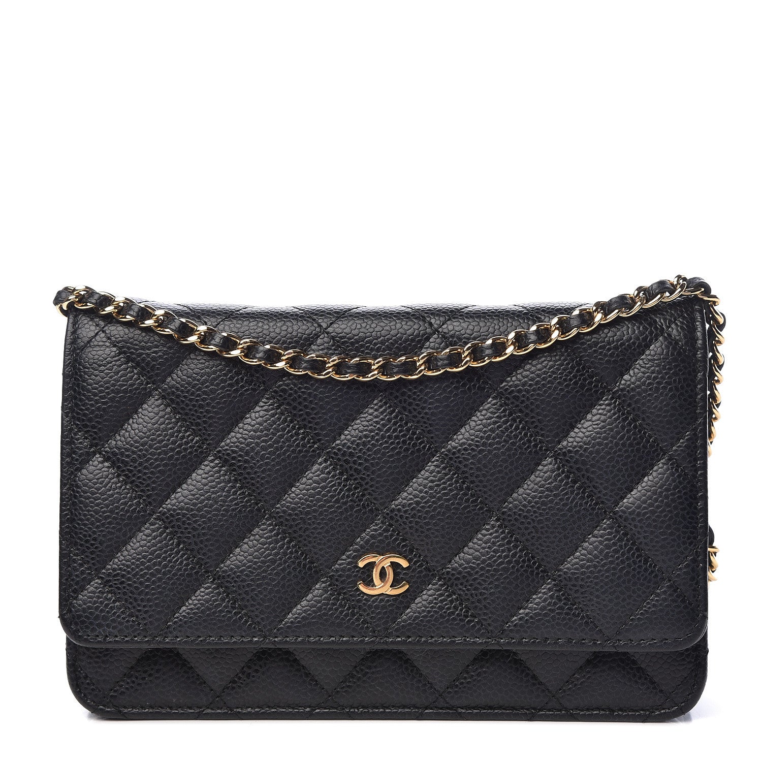 Chanel Caviar Quilted Wallet On Chain WOC Black 1 of 12