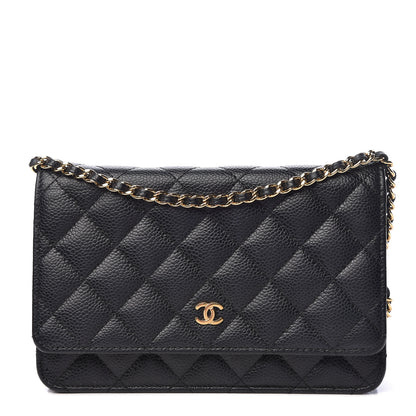 Chanel Caviar Quilted Wallet On Chain WOC Black 1 of 12