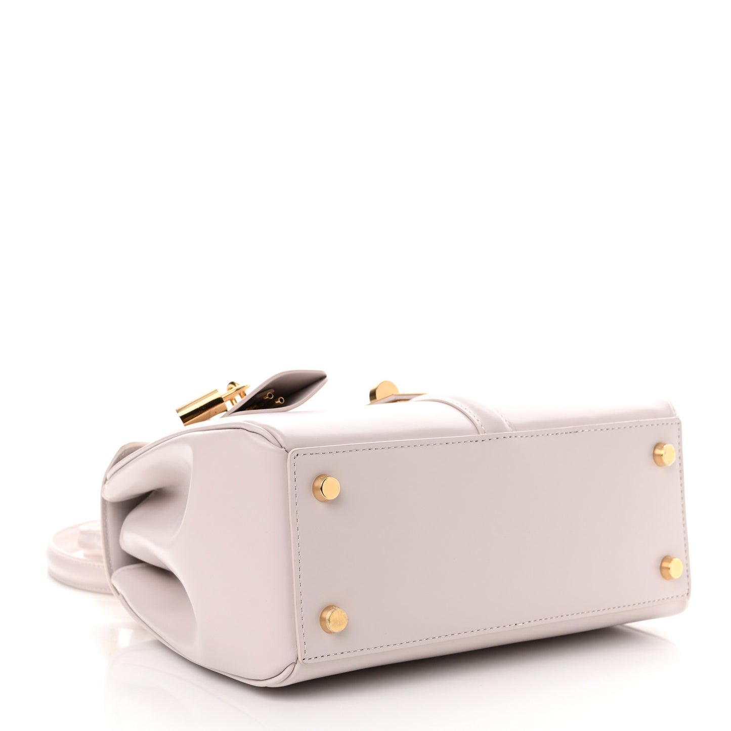 Satinated Calfskin Small 16 Top Handle Bag Poudre