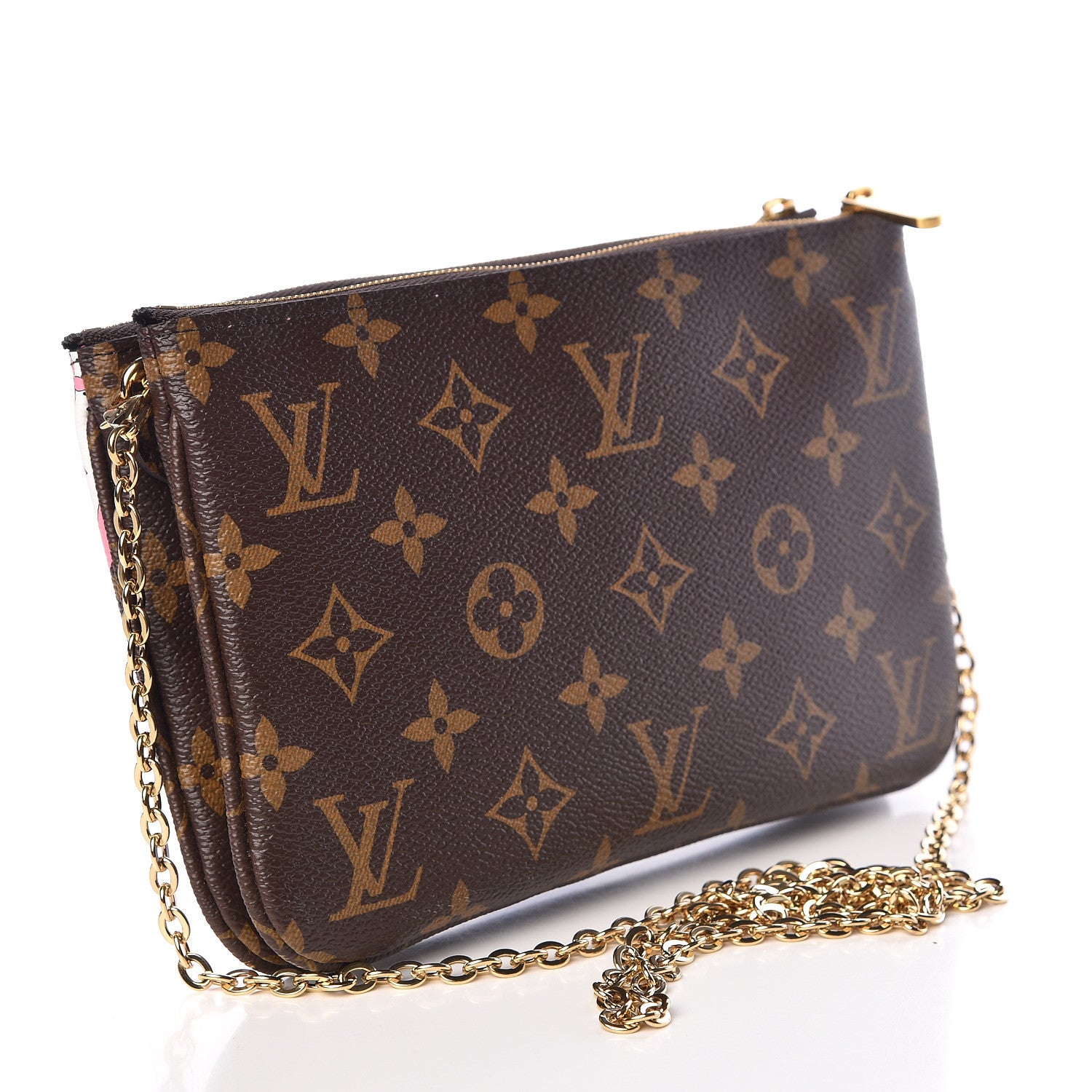 Louis Vuitton Monogram 2019 Christmas Animation Double Zip Pochette 3 of 11