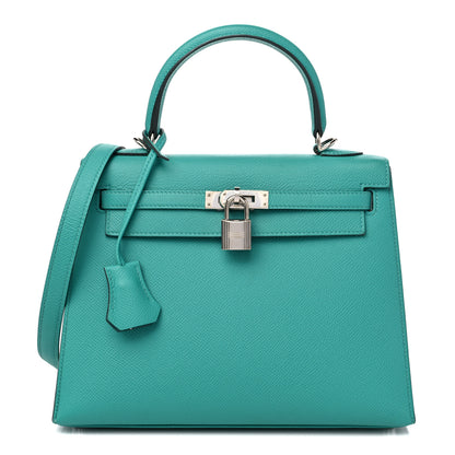 Hermes Epsom Kelly Sellier 25 Bleu Paon 1 of 9
