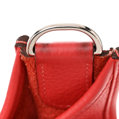 Hermes Taurillon Clemence Evelyne III PM Rouge Pivoine 12 of 13