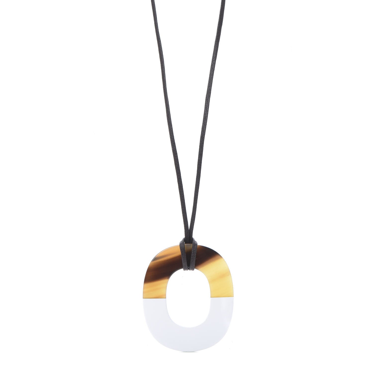 Hermes Buffalo Horn Isthme Pendant Necklace 1 of 6