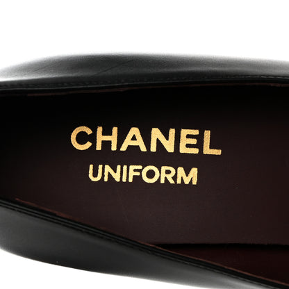 Chanel Lambskin Cap Toe CC Pumps 36 Black 6 of 9
