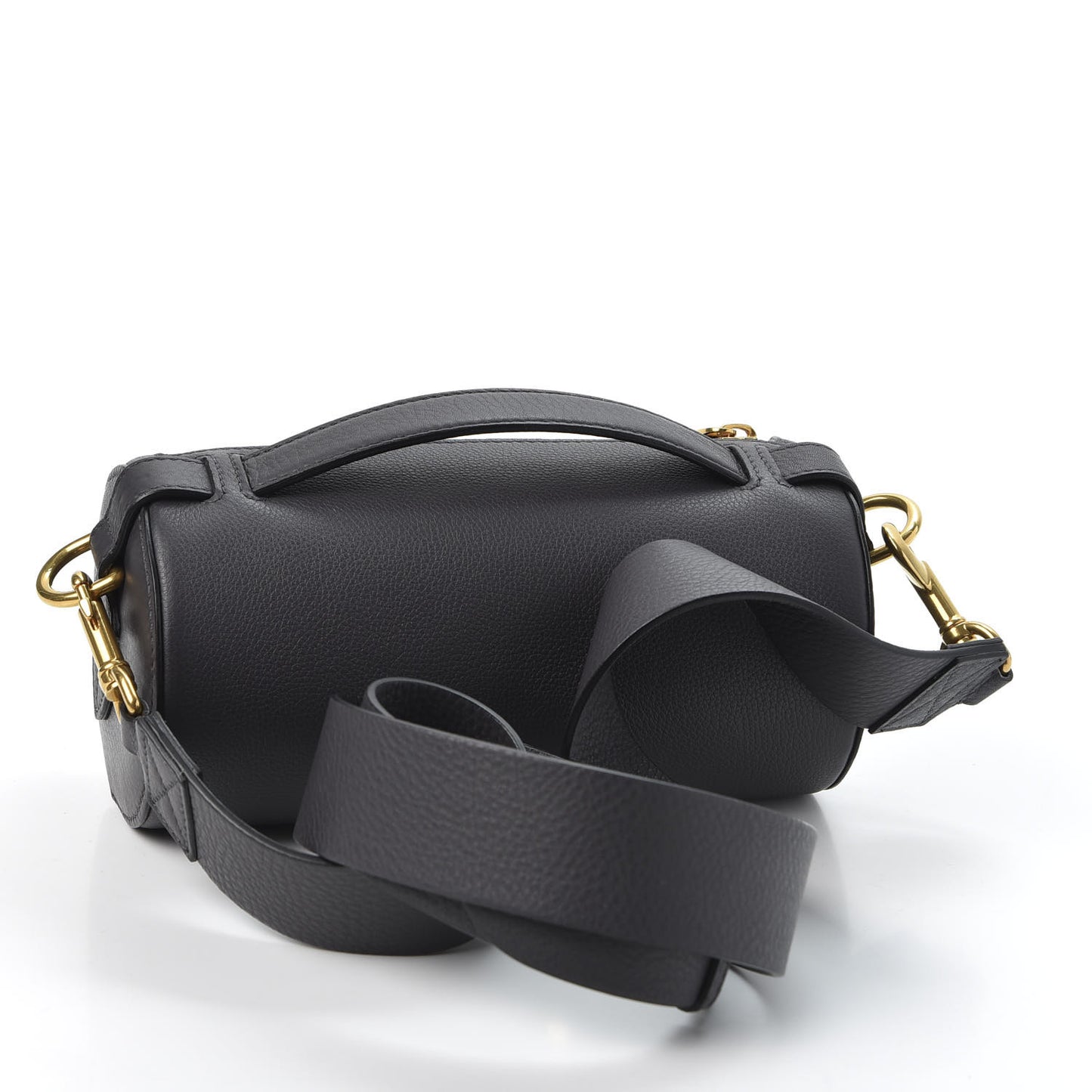 Calfskin The Barrel Bag Charcoal Grey