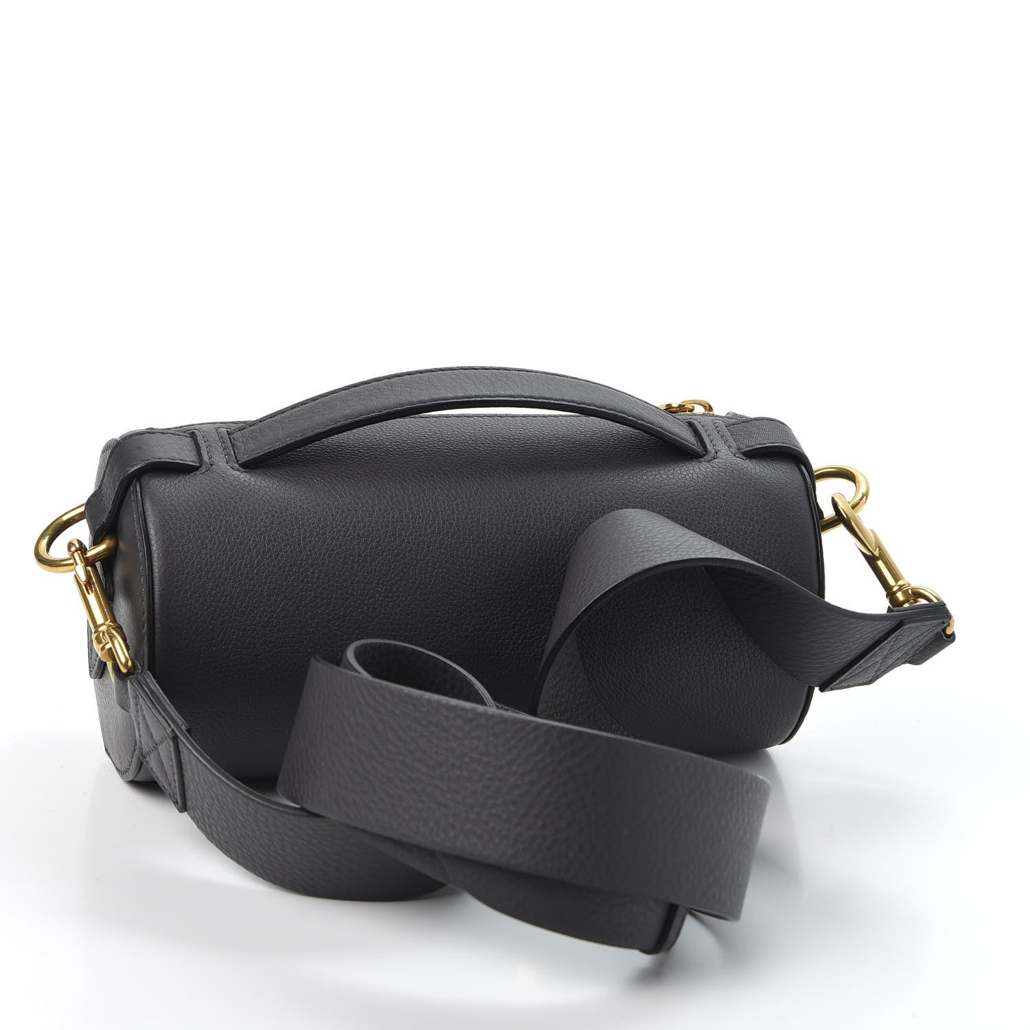 Burberry Calfskin The Barrel Bag Charcoal Grey 2 of 9