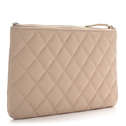 Chanel Caviar Quilted Cosmetic Case Beige 6 of 27