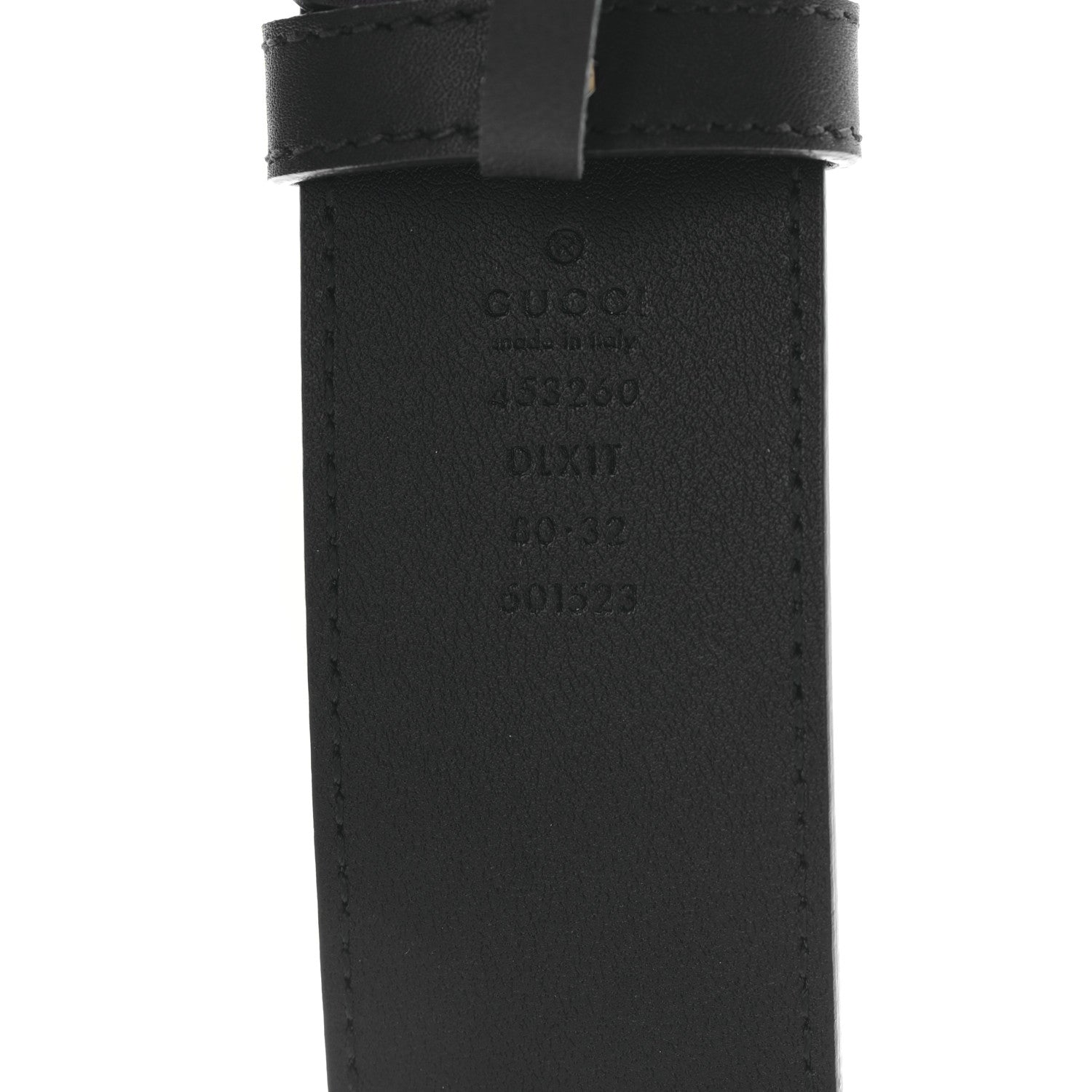 Gucci Moon Calfskin Pearl Double G 40mm Belt 80 32 Black Cream 3 of 4