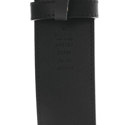 Gucci Moon Calfskin Pearl Double G 40mm Belt 80 32 Black Cream 3 of 4