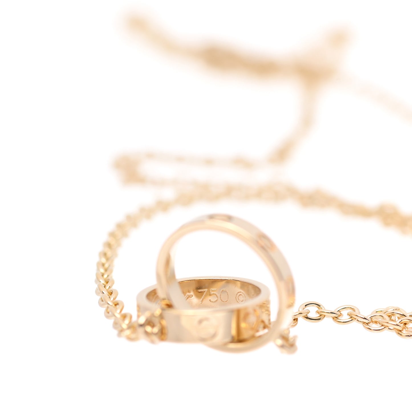 18K Yellow Gold Interlocking LOVE Necklace