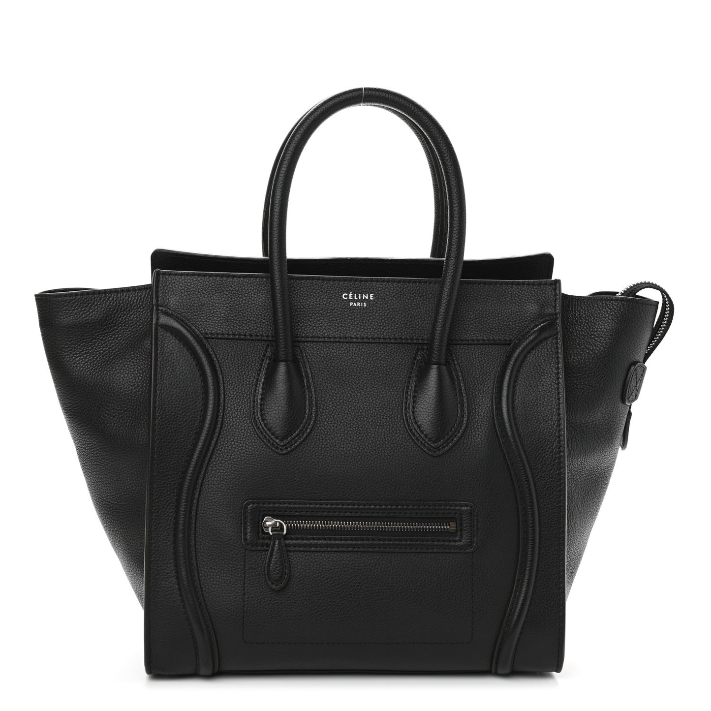 Drummed Calfskin Mini Luggage Black