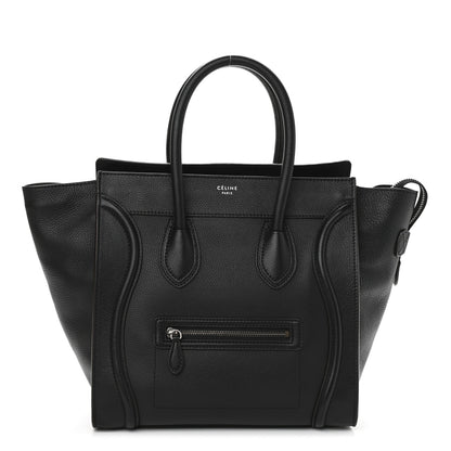 Celine Drummed Calfskin Mini Luggage Black 1 of 9