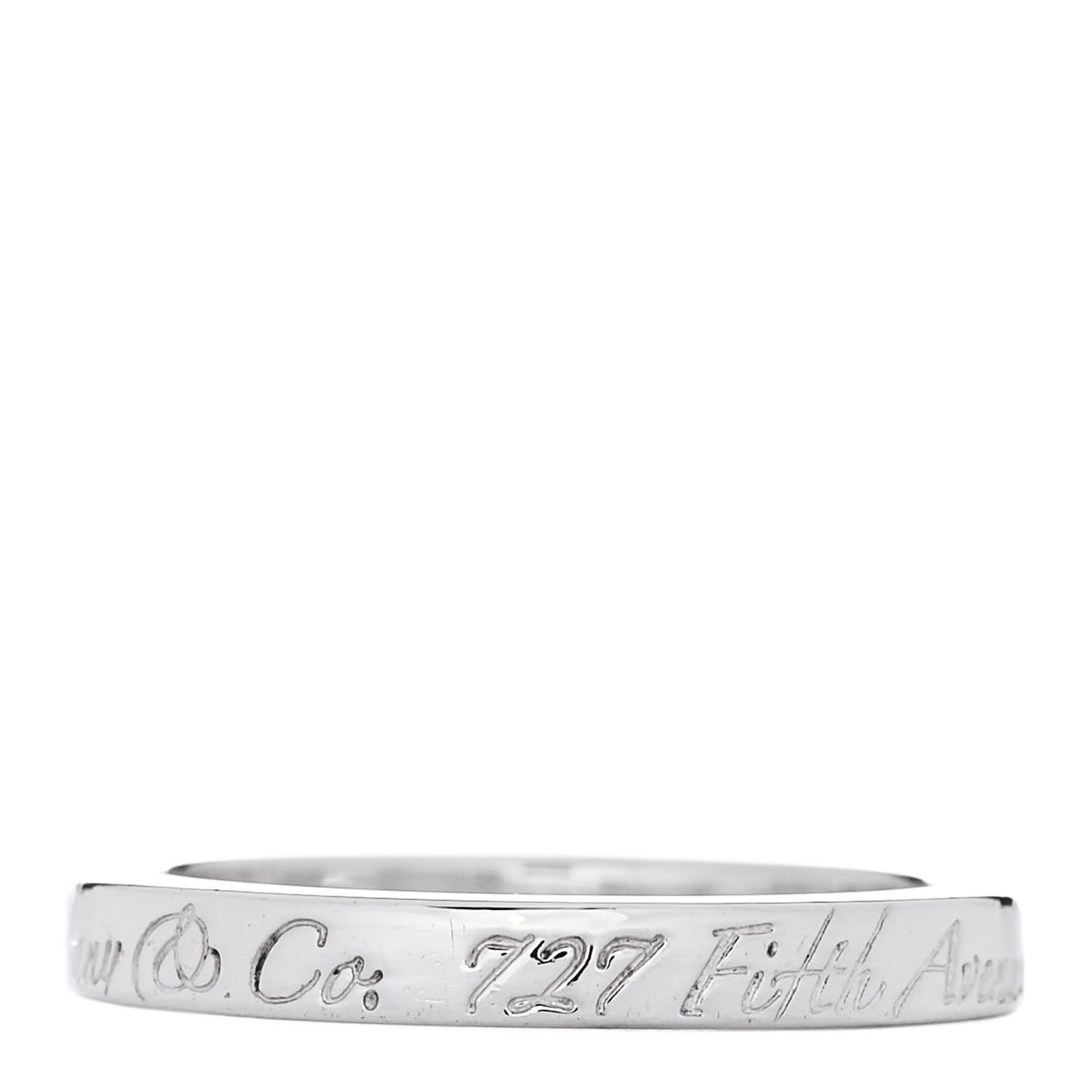 Sterling Silver Narrow Notes Ring 54 7