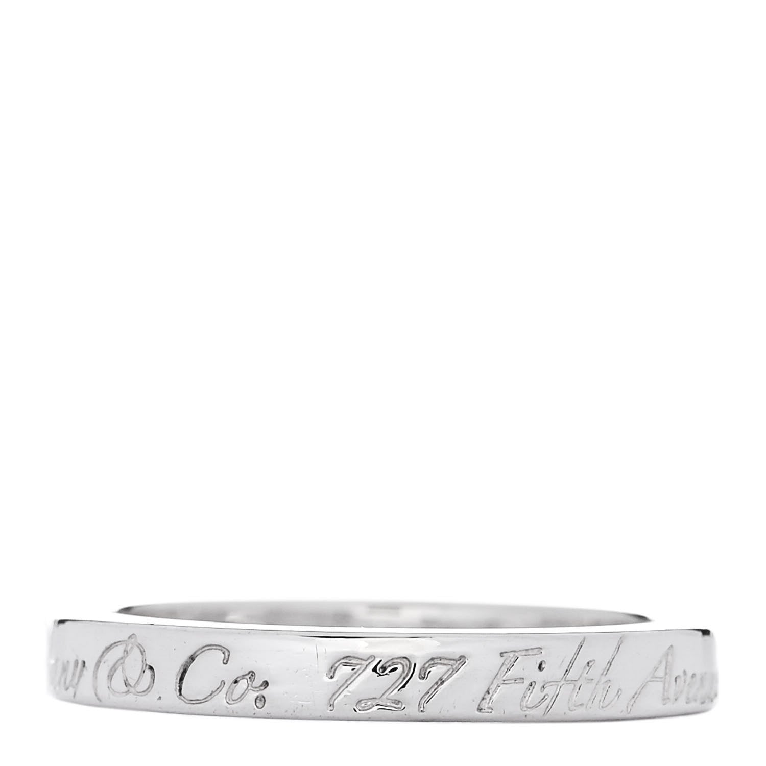 Tiffany Sterling Silver Narrow Notes Ring 54 7 1 of 4