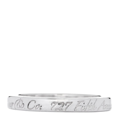 Tiffany Sterling Silver Narrow Notes Ring 54 7 1 of 4