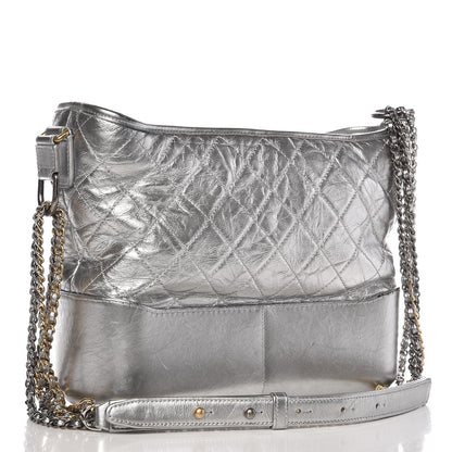 Chanel Metallic Aged Calfskin Quilted Medium Gabrielle Silver 5 of 12
