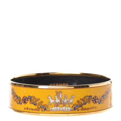 Hermes Enamel Printed Cosmos Wide Bracelet 65 1 of 5