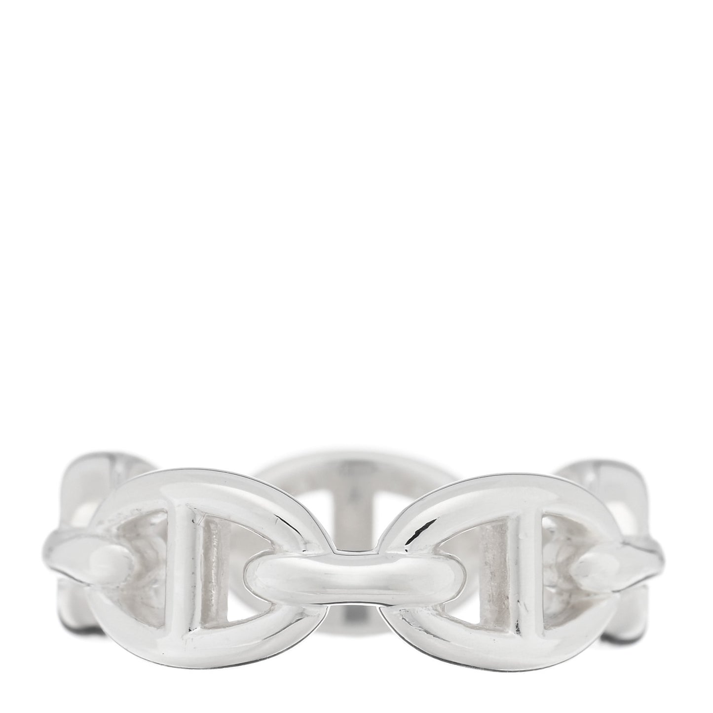 Sterling Silver PM Chaine d'Ancre Enchainee Band Ring 55 7.25