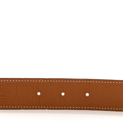 Hermes Box Togo Constance H Belt 85 34 Black Gold 4 of 5