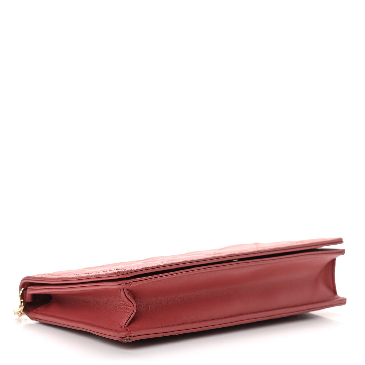 Lambskin Cannage Lady Dior Clutch Red