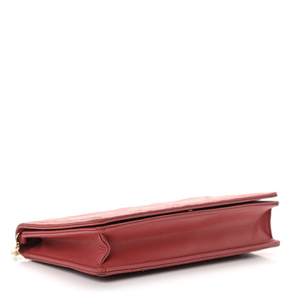 Christian Dior Lambskin Cannage Lady Dior Clutch Red 5 of 11