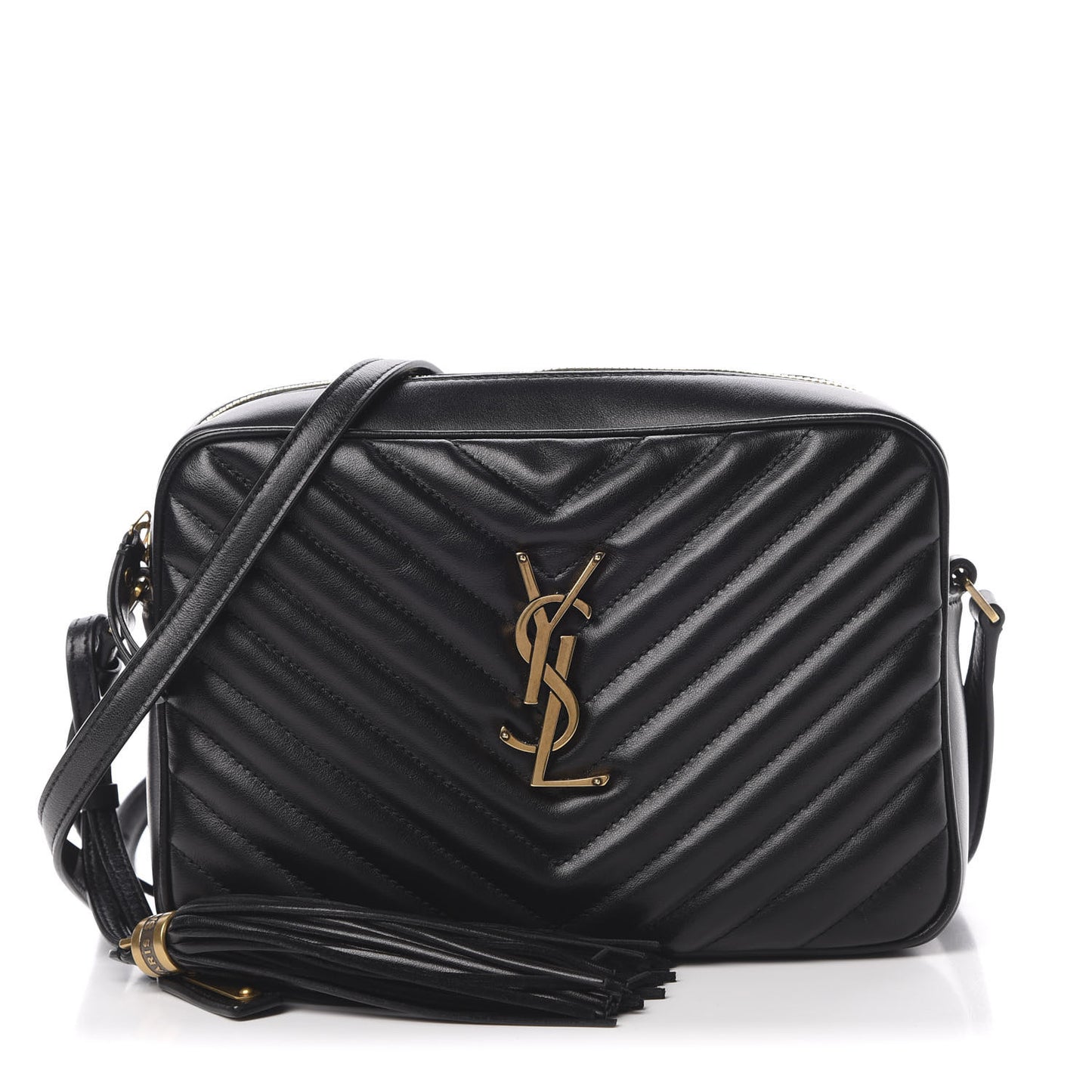 Calfskin Matelasse Monogram Lou Camera Bag Black
