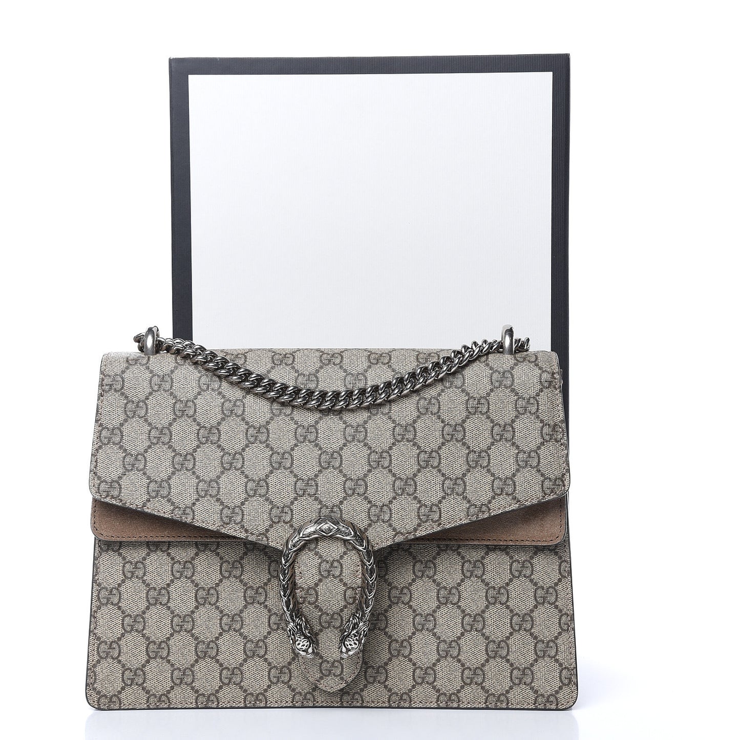 GG Supreme Monogram Medium Dionysus Shoulder Bag Taupe