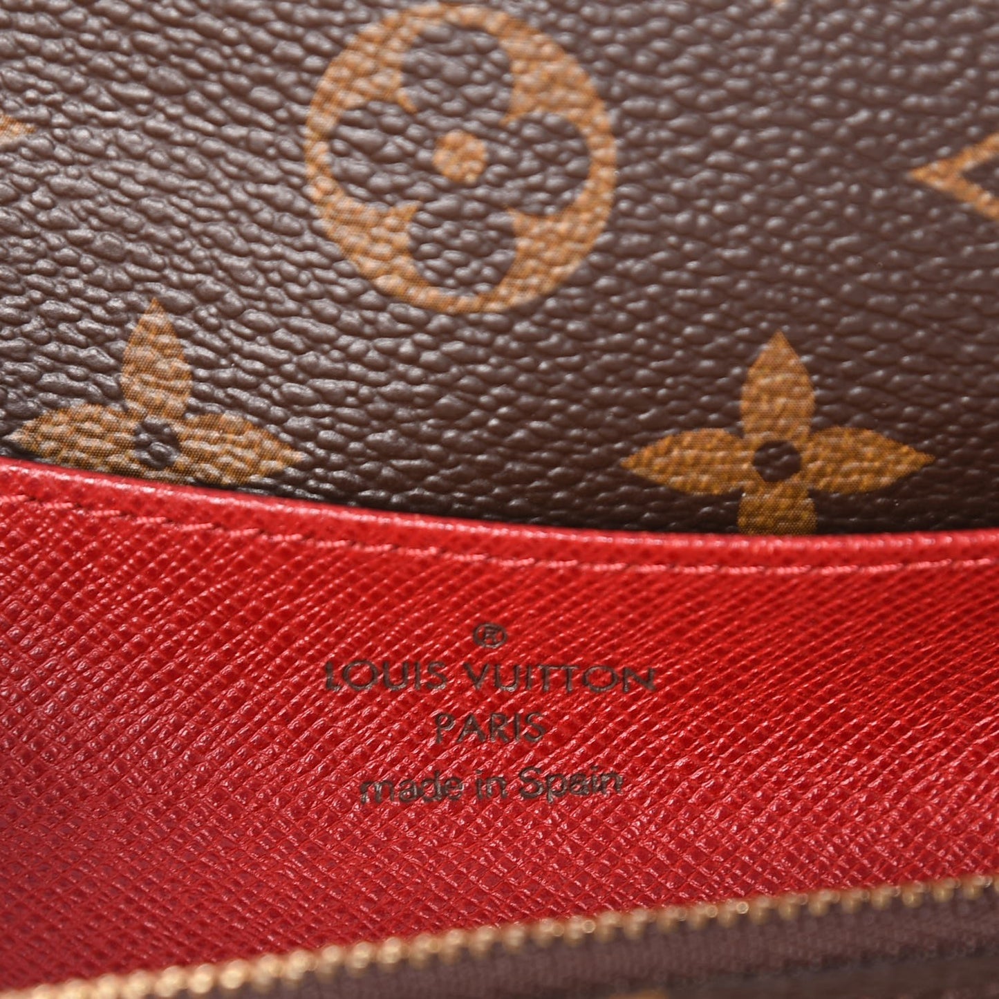Monogram Emilie Wallet Red