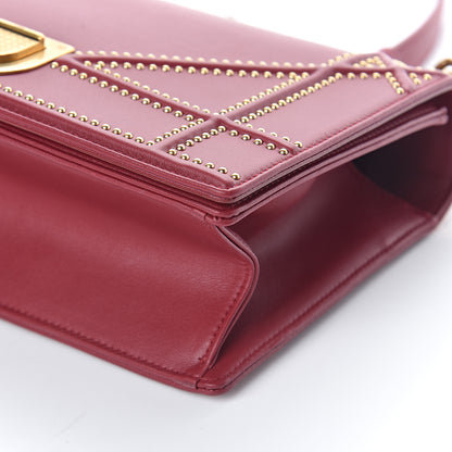 Christian Dior Calfskin Studded Medium Diorama Flap Bag Burgundy 7 of 7