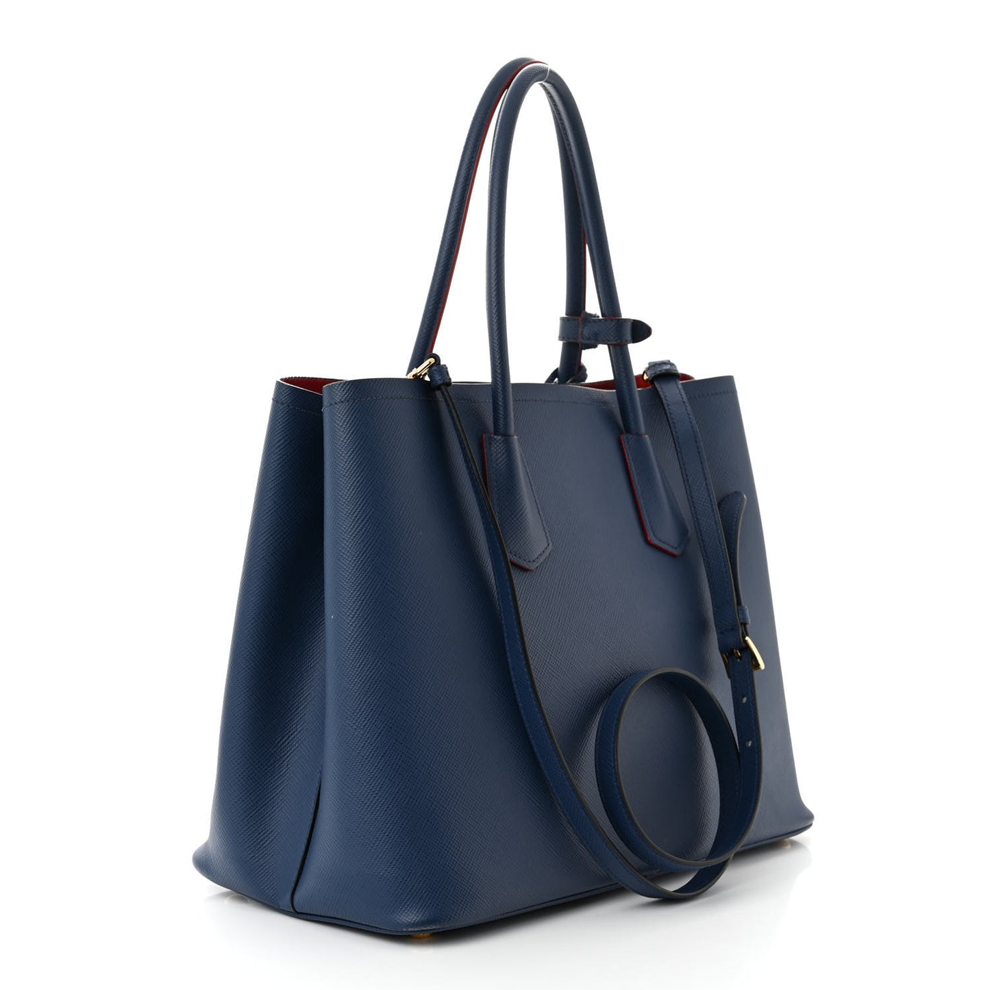Saffiano Cuir Large Double Bag Bleuette