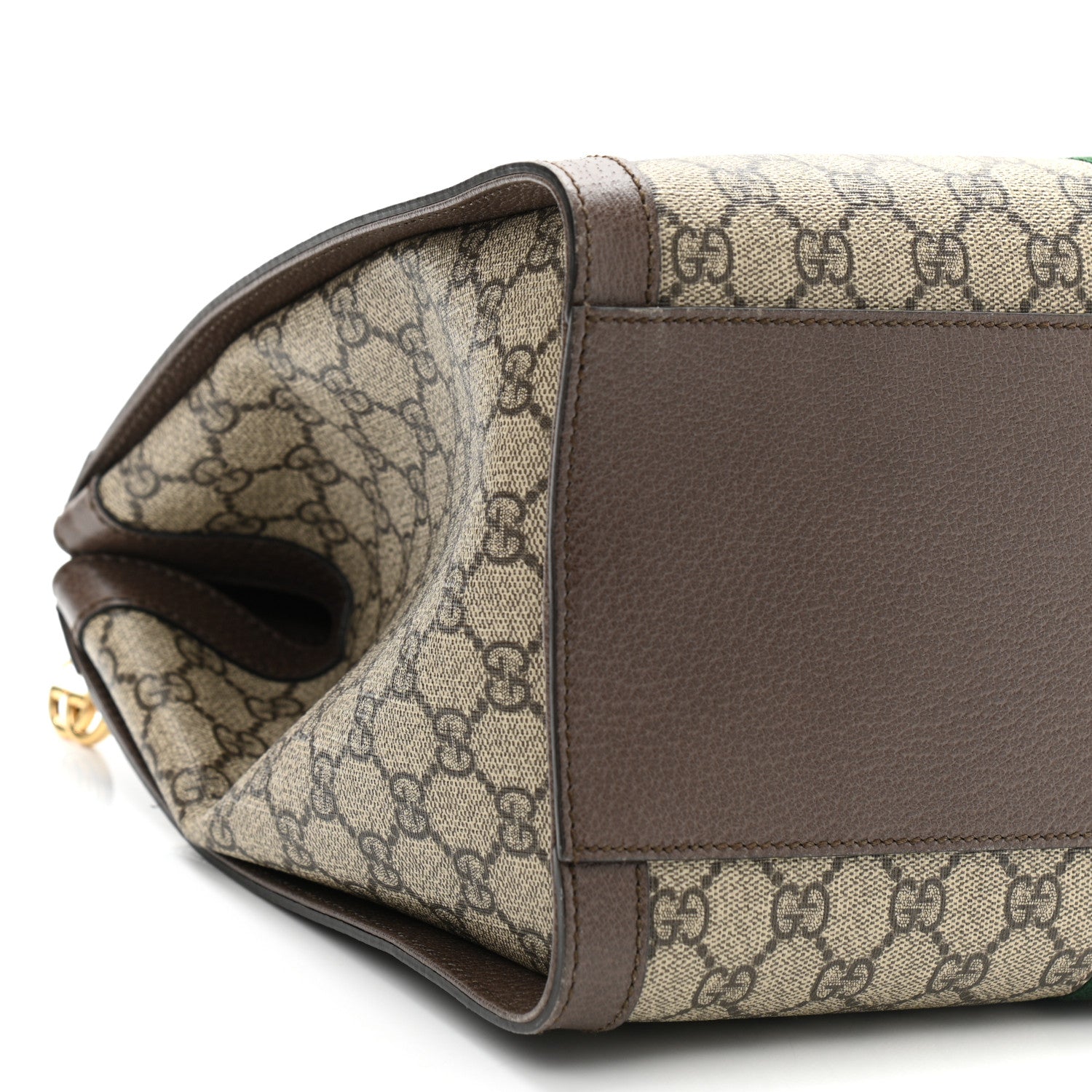 Gucci GG Supreme Monogram Web Medium Ophidia Tote Bag Brown 9 of 10