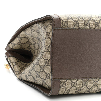 Gucci GG Supreme Monogram Web Medium Ophidia Tote Bag Brown 9 of 10
