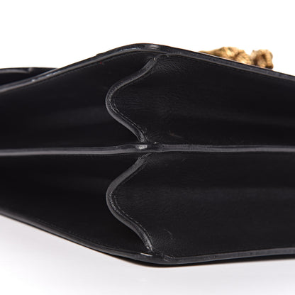 Gucci Calfskin Bamboo Web Large Dionysus Top Handle Bag Black Bright Evergreen Hibiscus Red 21 of 22