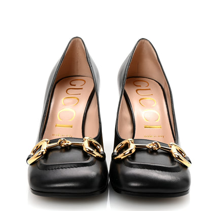 Gucci Malaga Kid Horsebit 75mm Pumps 37 Black 3 of 10