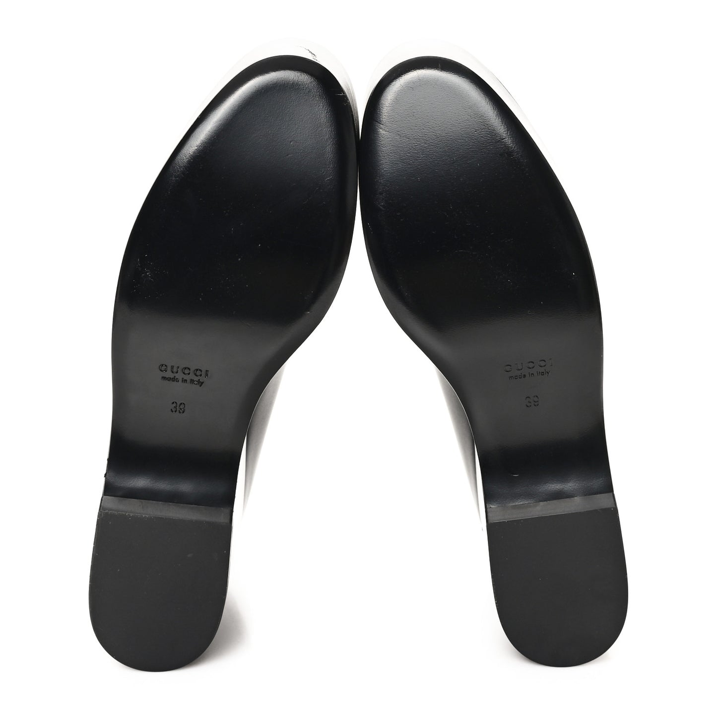 Ancora Calfskin Womens Horsebit Platform Loafers 39 Black