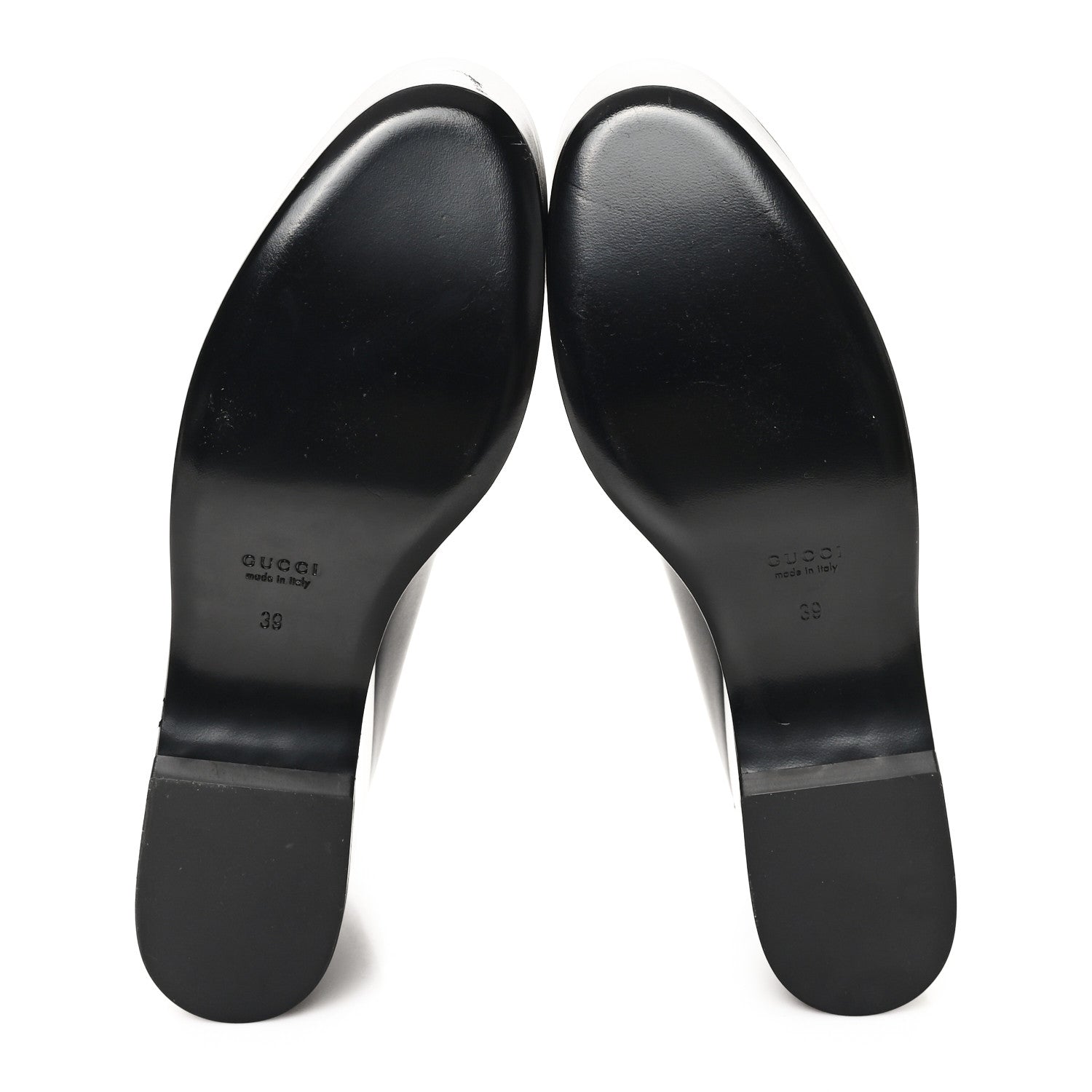 Gucci Ancora Calfskin Womens Horsebit Platform Loafers 39 Black 6 of 11