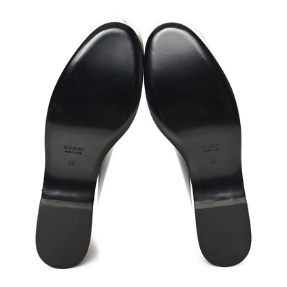 Gucci Ancora Calfskin Womens Horsebit Platform Loafers 39 Black 6 of 11