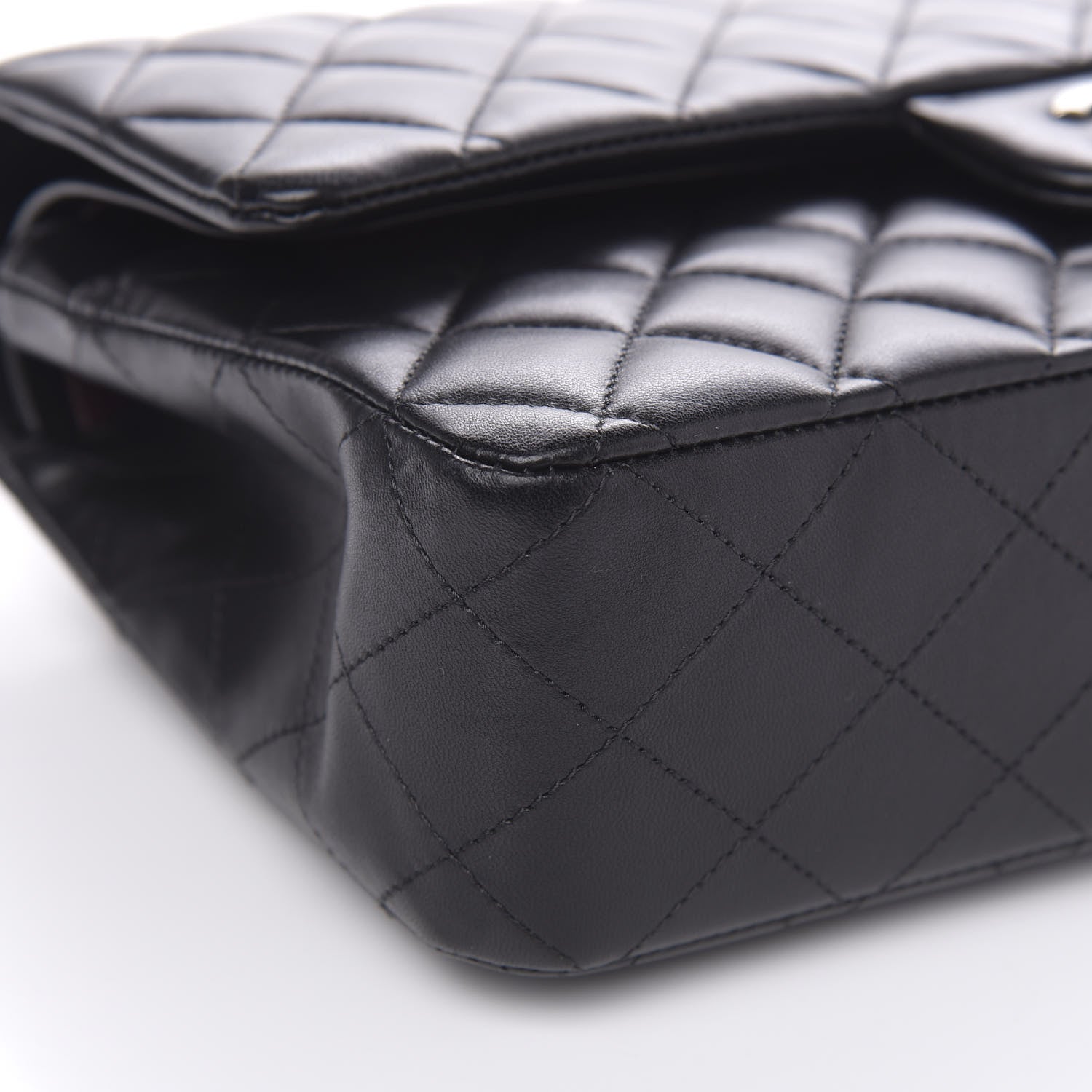 Chanel Lambskin Quilted Medium Double Flap Black 10 of 14