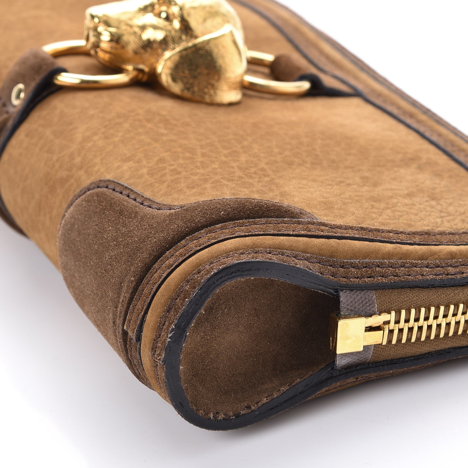 Burberry Prorsum Grainy Nubuck Alma Dog Clutch Brown 13 of 13