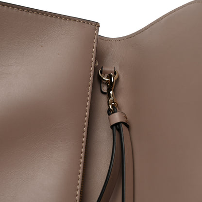 Valentino Garavani Vitello Glam Lock Rockstud Clutch Poudre 10 of 10