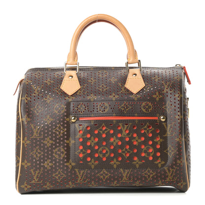 Louis Vuitton Monogram Perforated Speedy 30 Orange 1 of 10