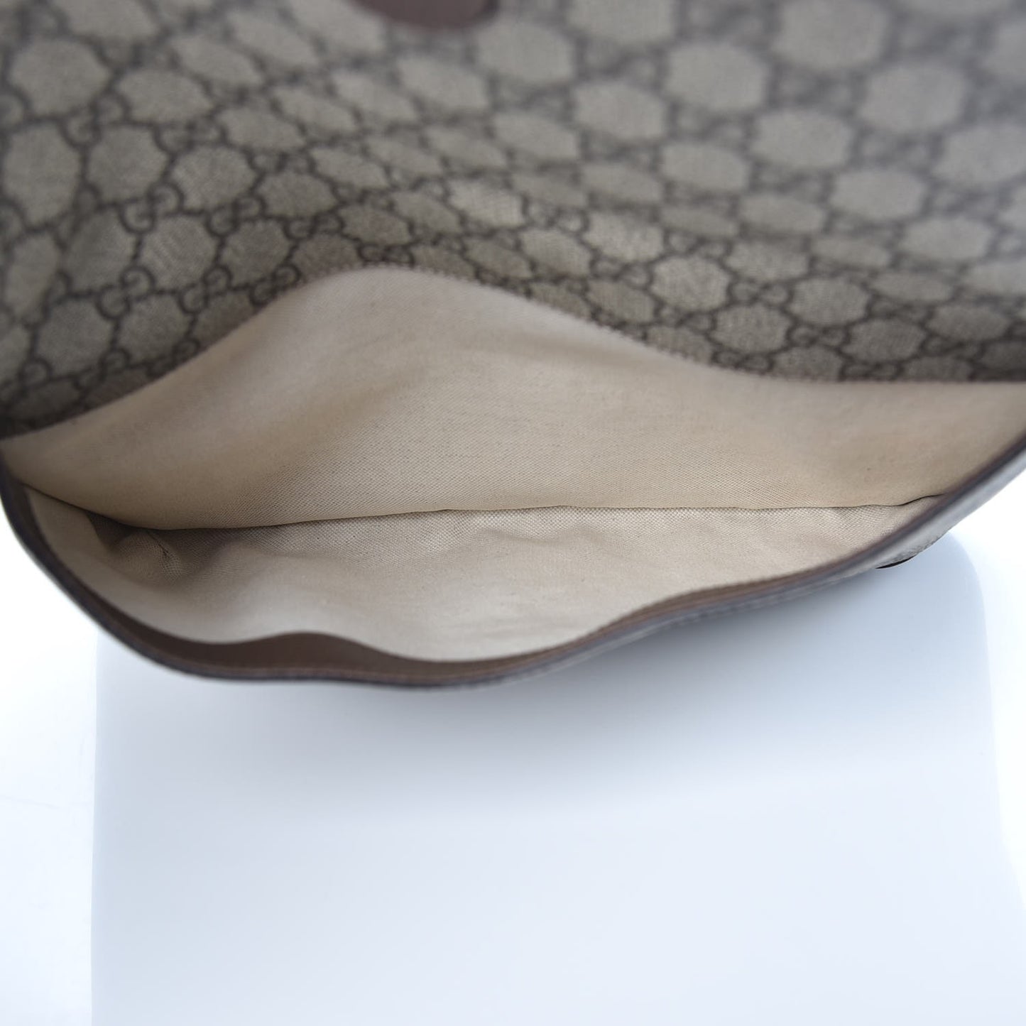 GG Supreme Monogram Web Neo Vintage Double Flap Messenger Bag Beige New Acero